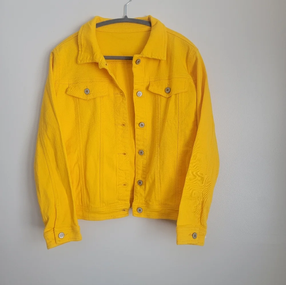 Bright Yellow Denim Jacket - Picture 1 of 2